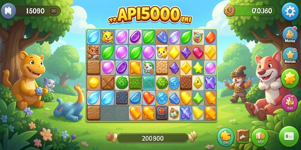 Cuplikan API5000 sebelum APK Match-3 dipasang.